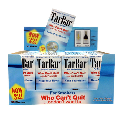 Tarbars - Cigarette Filters for a Healthier Smoke, 32 Pieces per Pack