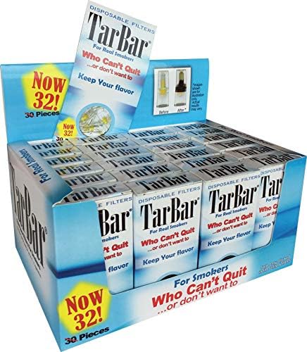 Tarbars - Cigarette Filters for a Healthier Smoke, 32 Pieces per Pack