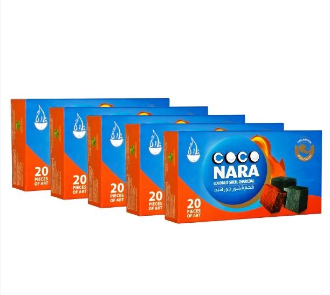 Coco Nara Coals - 20 Pack, 100% Natural Coconut Shell Charcoals