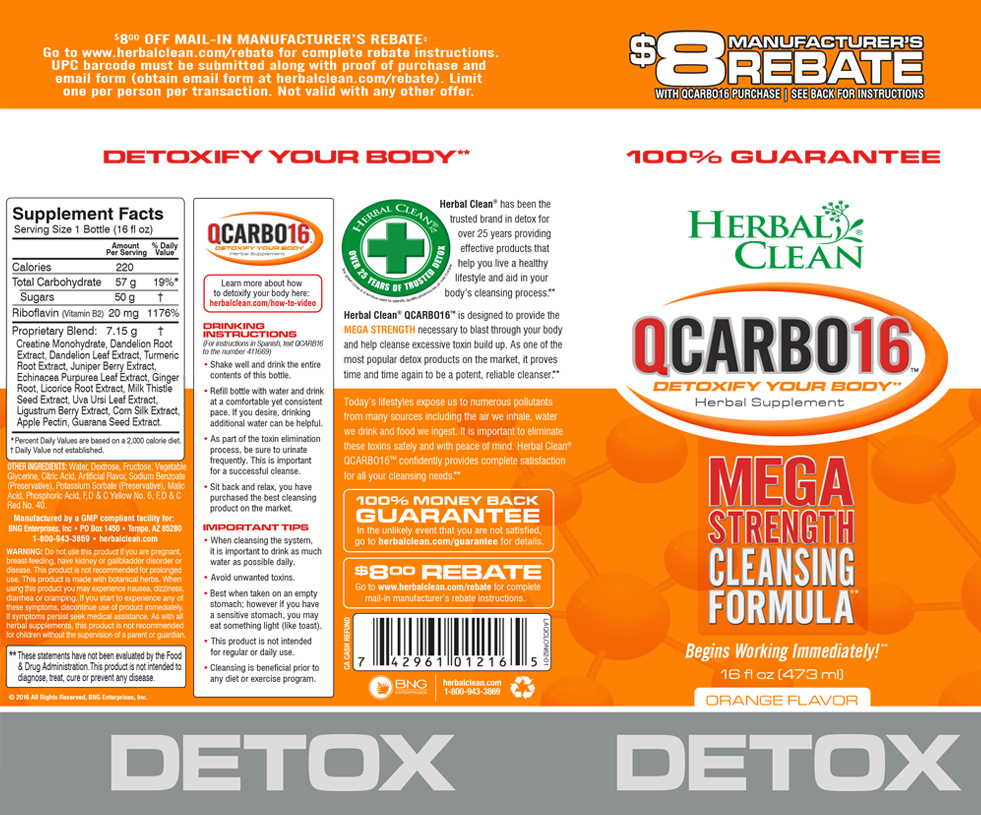 Herbal Clean QCarbo16 - Detox and Cleanse for a Fresh Start