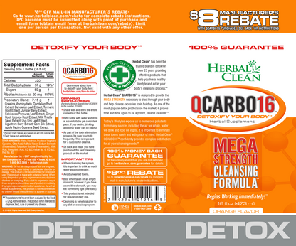 Herbal Clean QCarbo16 - Detox and Cleanse for a Fresh Start